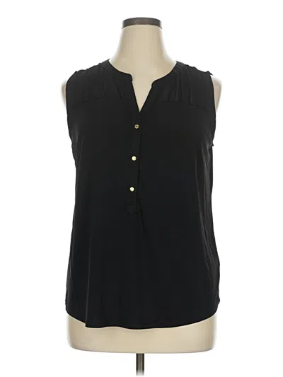 Pre-owned Ellen Tracy Sleeveless Blouse In Black