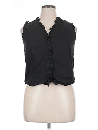 Pre-owned Ellen Tracy Sleeveless Blouse In Black