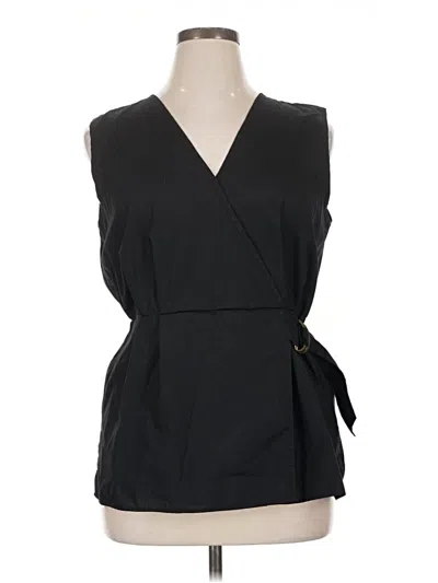 Pre-owned Ellen Tracy Sleeveless Blouse In Black