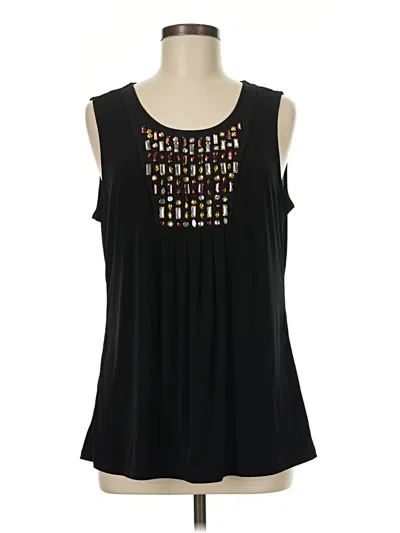 Pre-owned Ellen Tracy Sleeveless Blouse In Black
