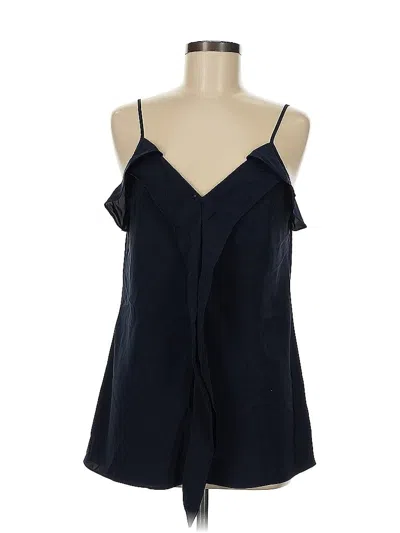 Pre-owned Ellen Tracy Sleeveless Blouse In Blue