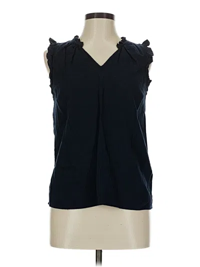 Pre-owned Ellen Tracy Sleeveless Blouse In Blue