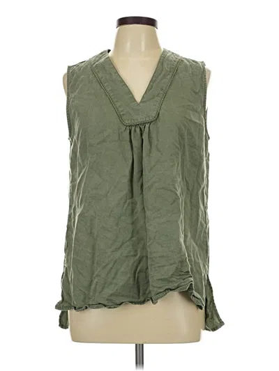 Pre-owned Ellen Tracy Sleeveless Blouse In Green