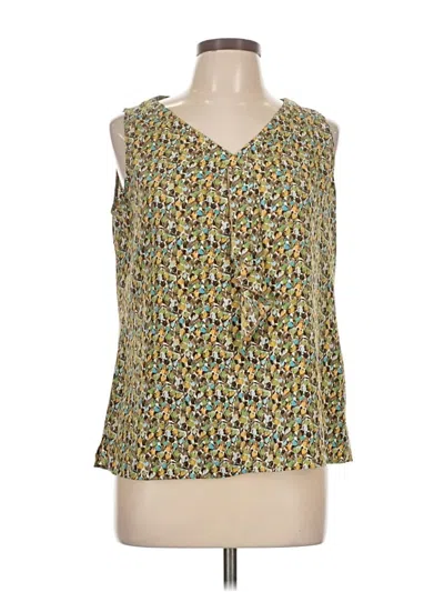 Pre-owned Ellen Tracy Sleeveless Blouse In Green