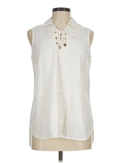 Pre-owned Ellen Tracy Sleeveless Blouse In Ivory