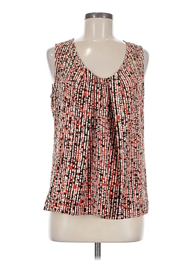 Pre-owned Ellen Tracy Sleeveless Blouse In Orange