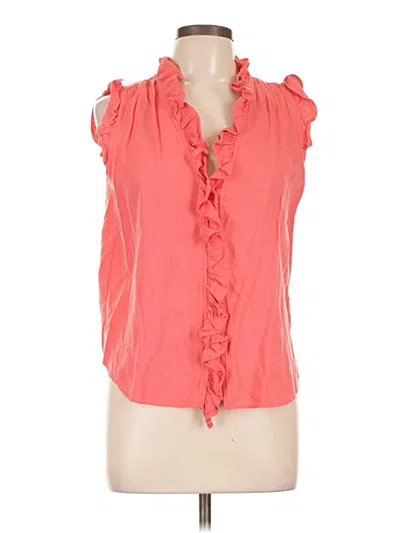 Pre-owned Ellen Tracy Sleeveless Blouse In Orange