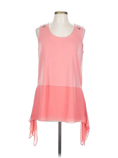 Pre-owned Ellen Tracy Sleeveless Blouse In Pink