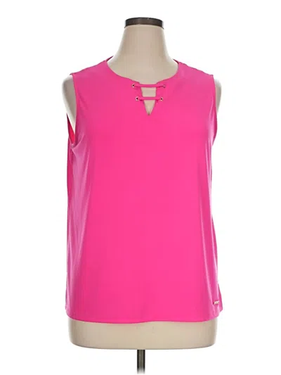 Pre-owned Ellen Tracy Sleeveless Blouse In Pink