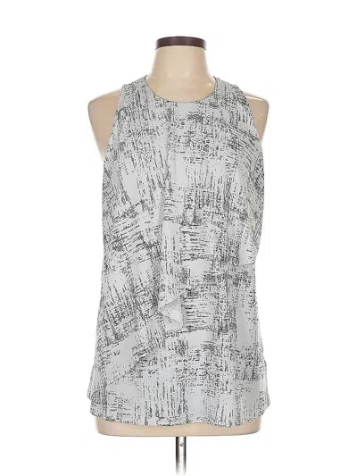 Pre-owned Ellen Tracy Sleeveless Blouse In Silver