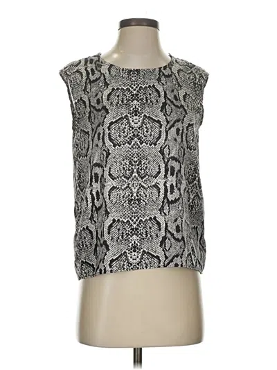 Pre-owned Ellen Tracy Sleeveless Blouse In Silver