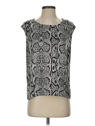 Pre-owned Ellen Tracy Sleeveless Blouse In Silver