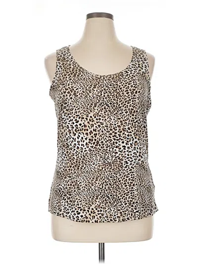 Pre-owned Ellen Tracy Sleeveless Blouse In Silver