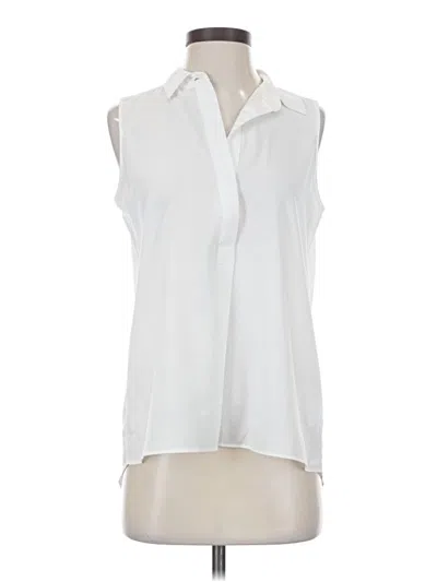 Pre-owned Ellen Tracy Sleeveless Blouse In White