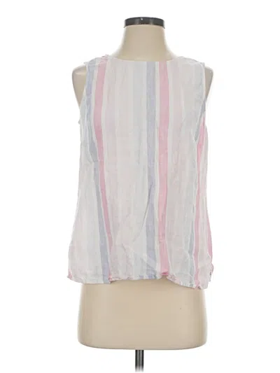 Pre-owned Ellen Tracy Sleeveless Blouse In White