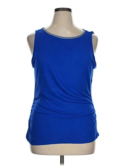 Pre-owned Ellen Tracy Sleeveless T-shirt In Blue