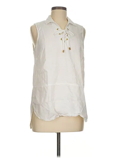 Pre-owned Ellen Tracy Sleeveless T-shirt In Ivory