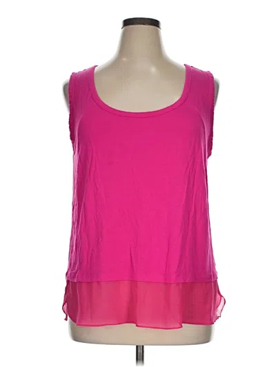 Pre-owned Ellen Tracy Sleeveless T-shirt In Pink