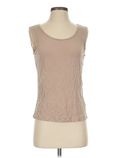 Pre-owned Ellen Tracy Sleeveless T-shirt In Tan
