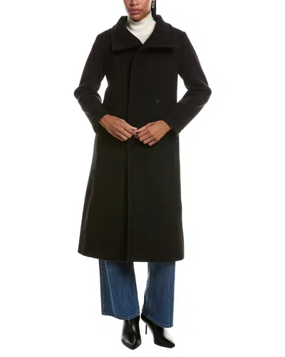 Ellen Tracy Stand Up Collar Longline Jacket In Transparent