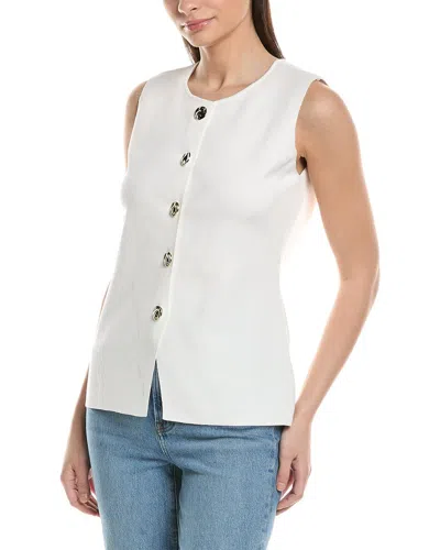 Ellen Tracy Sweater Vest In Gray