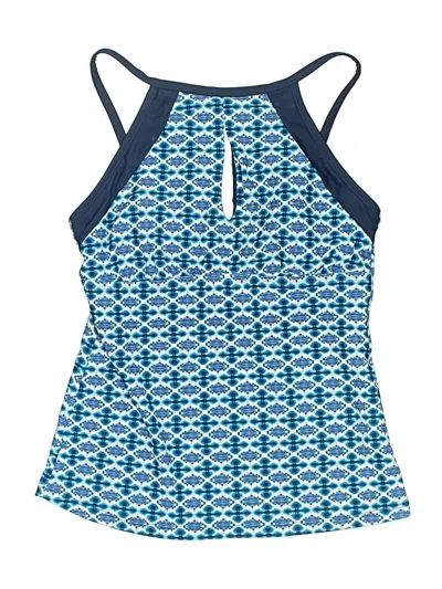 Pre-owned Ellen Tracy Swimsuit Top Blue Swimwear