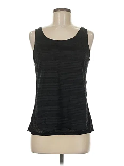 Pre-owned Ellen Tracy Tank Top Black Crew Neck Tops