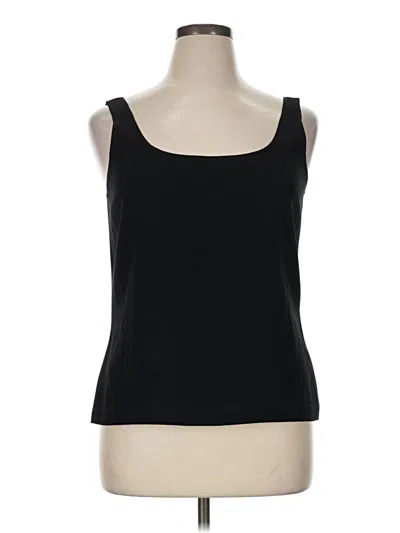 Pre-owned Ellen Tracy Tank Top Black Square Neckline Tops