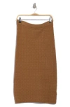 Ellen Tracy Textured Sweater Skirt In Brown