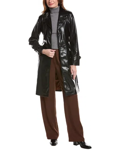 Ellen Tracy Trench Coat In Black