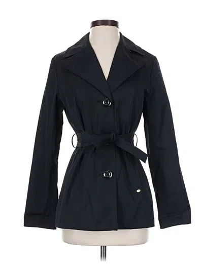 Pre-owned Ellen Tracy Trenchcoat In Black