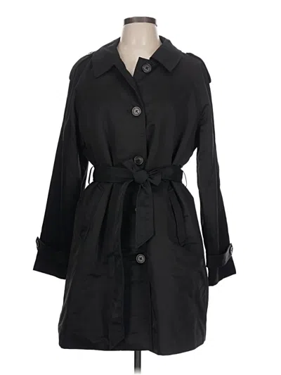 Ellen Tracy Trenchcoat In Black