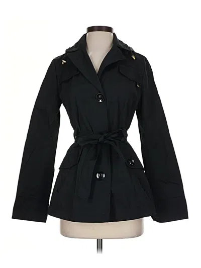 Pre-owned Ellen Tracy Trenchcoat In Black