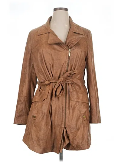 Pre-owned Ellen Tracy Trenchcoat In Brown