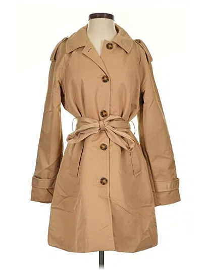 Pre-owned Ellen Tracy Trenchcoat In Tan