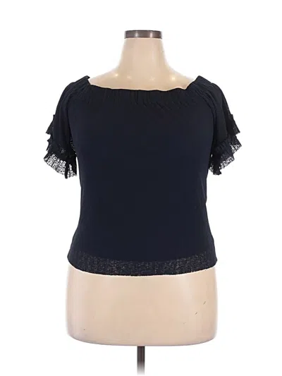 Pre-owned Ellen Tracy Tube Top Black Off The Shoulder Neckline Tops