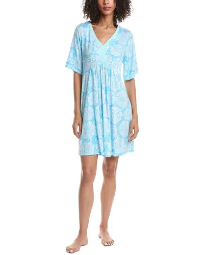 Ellen Tracy Tunic Nightgown In Blue