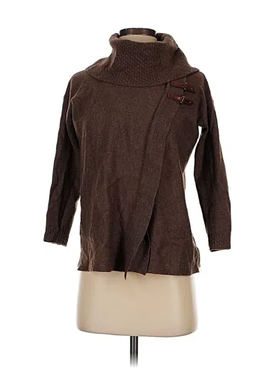Pre-owned Ellen Tracy Turtleneck Sweater In Brown