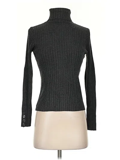 Pre-owned Ellen Tracy Turtleneck Sweater In Gray