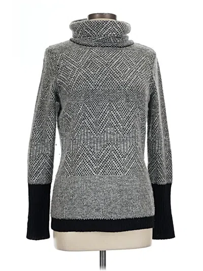 Pre-owned Ellen Tracy Turtleneck Sweater In Gray