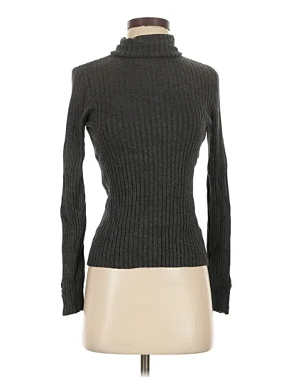 Pre-owned Ellen Tracy Turtleneck Sweater In Gray