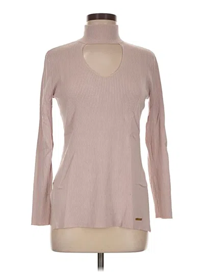 Pre-owned Ellen Tracy Turtleneck Sweater In Pink
