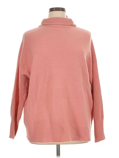Pre-owned Ellen Tracy Turtleneck Sweater In Pink
