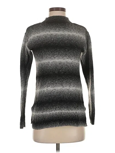 Pre-owned Ellen Tracy Turtleneck Sweater In Silver