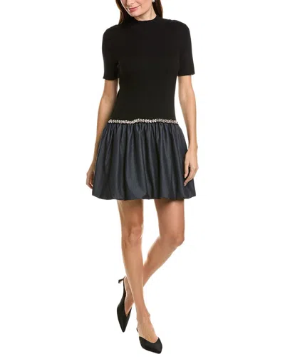Ellen Tracy Twofer Bubble Dress In Black