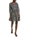 Ellen Tracy V-neck Mini Dress
