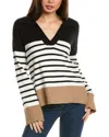 Ellen Tracy Colorblock Stripe Sweater