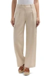 Ellen Tracy Wide Leg Linen Blend Cargo Pants In Linen