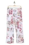 Ellen Tracy Wide Leg Linen Blend Drawstring Crop Pants