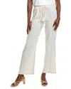 Ellen Tracy Wide Leg Linen-blend Pant In Neutral